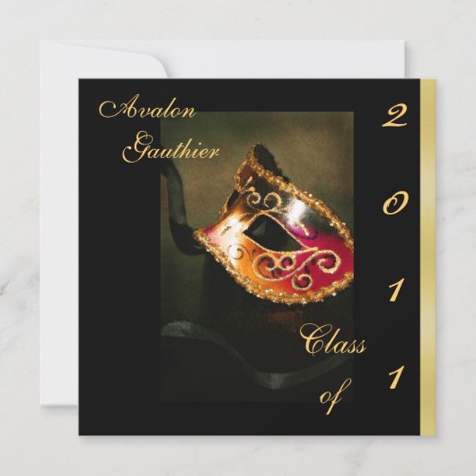Fantasy Masquerade Klasse der Abschluss Einladung (Vorderseite)