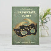 Fantasy Masquerade Party Einladung (Stehend Vorderseite)