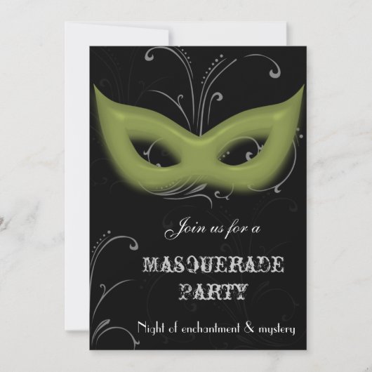 Fantasy Masquerade Party Einladung (Vorderseite)