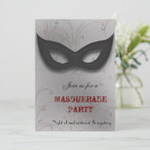 Fantasy Masquerade Party Einladung (Stehend Vorderseite)
