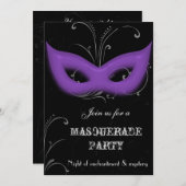 Fantasy Masquerade Party Einladung (Vorne/Hinten)