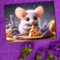 Fantasy Maus Käse niedliche Blume Wildlife Kunst