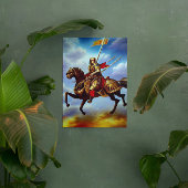 Fantasy Medieval Knight AI Digital Art Poster