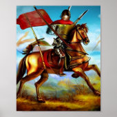 Fantasy Medieval Soldier AI Digital Art Poster #01 (Vorne)