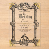 Fantasy Medieval Wedding Acryleinladungen (Vorderseite)