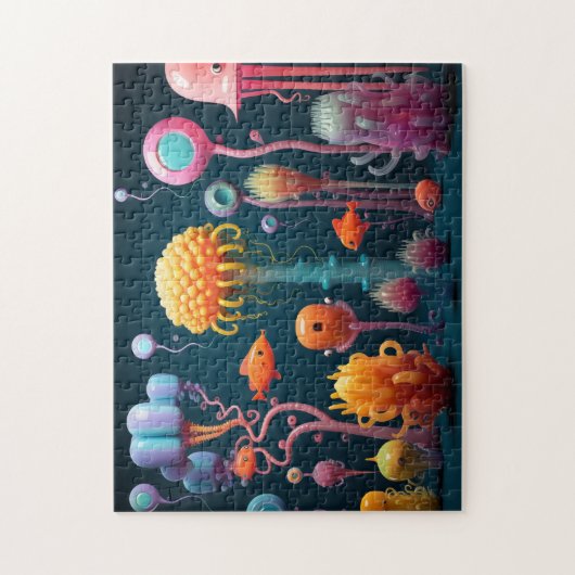 Fantasy-Meereslebewesen in lebhaften Farben Puzzle (Vertikal)