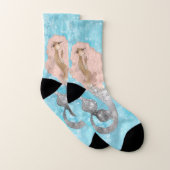 Fantasy-Meerjungfrau mit rosa Haar Socken (Paar)