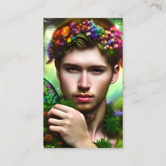 Fantasy Men Fairy Graphic Visitenkarte (Vorderseite)