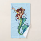 Fantasy Mermaid Aquamariner Schwanz Badhandtuch Set (Handtuch)