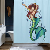 Fantasy Mermaid Aquamariner Schwanz Duschvorhang