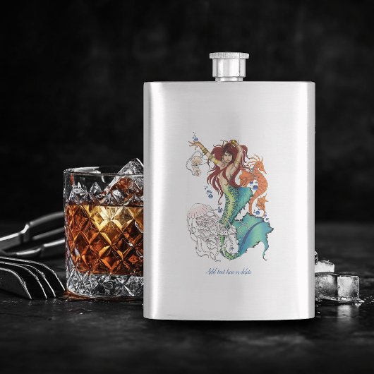 Fantasy Mermaid Aquamariner Schwanz Flachmann