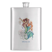 Fantasy Mermaid Aquamariner Schwanz Flachmann (Vorderseite)