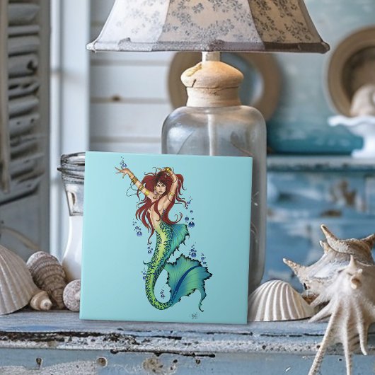 Fantasy Mermaid Aquamariner Schwanz Fliese