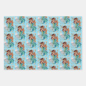 Fantasy Mermaid Aquamariner Schwanz Geschenkpapier Set (Vorderseite 3)
