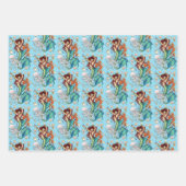 Fantasy Mermaid Aquamariner Schwanz Geschenkpapier Set (Vorderseite 2)