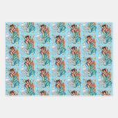 Fantasy Mermaid Aquamariner Schwanz Geschenkpapier Set (Vorderseite)
