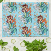 Fantasy Mermaid Aquamariner Schwanz Geschirrtuch (Gefaltet)