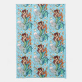 Fantasy Mermaid Aquamariner Schwanz Geschirrtuch (Vertikal)