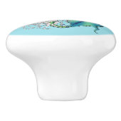 Fantasy Mermaid Aquamariner Schwanz Keramikknauf (Seitenansicht)