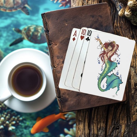 Fantasy Mermaid Aquamariner Schwanz Spielkarten