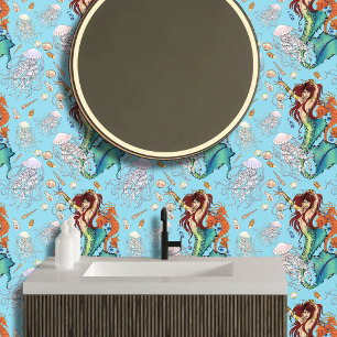 Fantasy Mermaid Aquamariner Schwanz Tapete