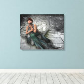 Fantasy Mermaid Fairy Tale Leinwanddruck (Insitu (Holzboden))