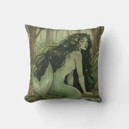 Fantasy Mermaid Forest Mavka Pillow Kissen