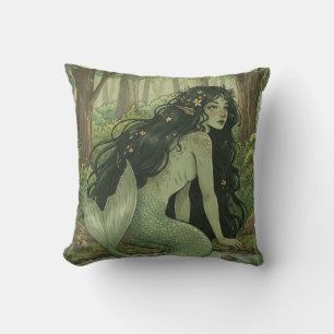 Fantasy Mermaid Forest Mavka Pillow Kissen