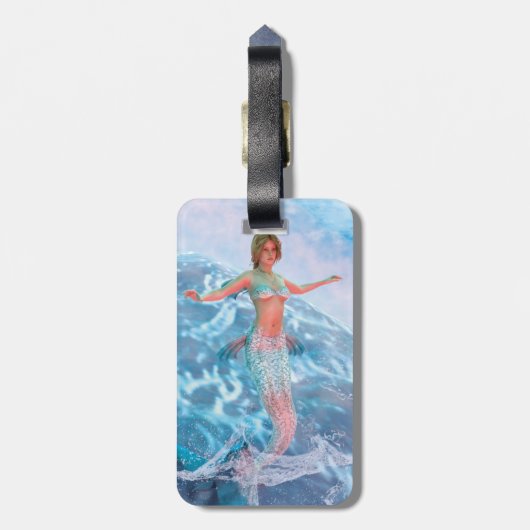 Fantasy Mermaid Gepäckanhänger (Rückseite vertikal)