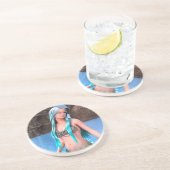 Fantasy Mermaid Getränkeuntersetzer (Seite)