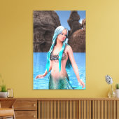 Fantasy Mermaid Leinwanddruck (Insitu (Wohnzimmer))