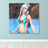 Fantasy Mermaid Leinwanddruck (Insitu (Holzboden))