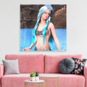 Fantasy Mermaid Leinwanddruck (Insitu (Wohnzimmer))