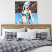 Fantasy Mermaid Leinwanddruck (Insitu (Schlafzimmer))