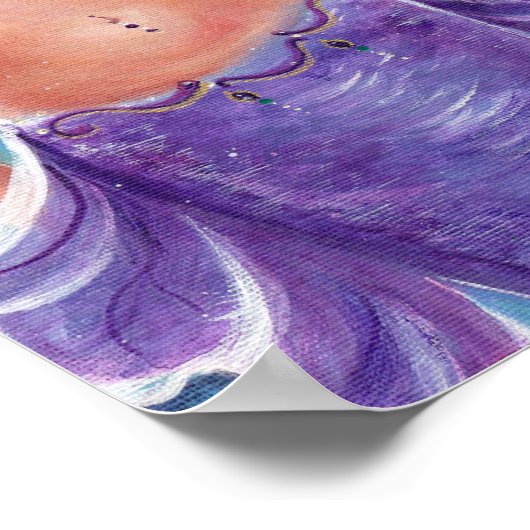 Fantasy Mermaid lila Poster von Renee L.Lavoie (Ecke)