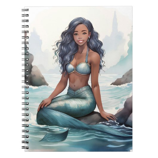 Fantasy Mermaid Notebook 6,5 x 8,75 Zoll Notizblock (Vorderseite)