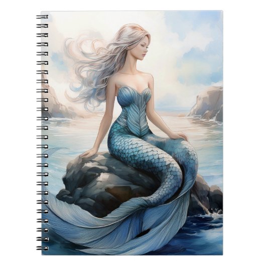 Fantasy Mermaid Notebook 6,5 x 8,75 Zoll Notizblock (Vorderseite)