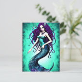 Fantasy Mermaid Postcard Postkarte (Stehend Vorderseite)