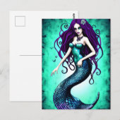 Fantasy Mermaid Postcard Postkarte (Vorne/Hinten)