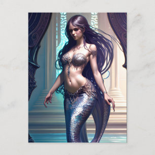 Fantasy Mermaid Postcard Postkarte