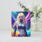 Fantasy Mermaid Postcard Postkarte (Stehend Vorderseite)