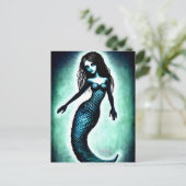 Fantasy Mermaid Postcard Postkarte (Stehend Vorderseite)
