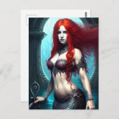 Fantasy Mermaid Postcard Postkarte (Vorne/Hinten)