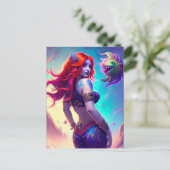 Fantasy Mermaid Postcard Postkarte (Stehend Vorderseite)