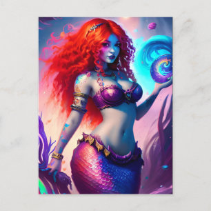 Fantasy Mermaid Postcard Postkarte