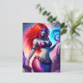 Fantasy Mermaid Postcard Postkarte (Stehend Vorderseite)