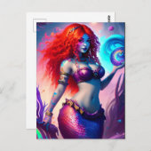 Fantasy Mermaid Postcard Postkarte (Vorne/Hinten)