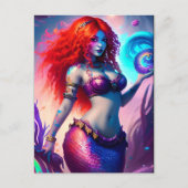 Fantasy Mermaid Postcard Postkarte (Vorderseite)