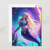 Fantasy Mermaid Postcard Postkarte (Vorne/Hinten)
