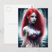 Fantasy Mermaid Postcard Postkarte (Vorne/Hinten)